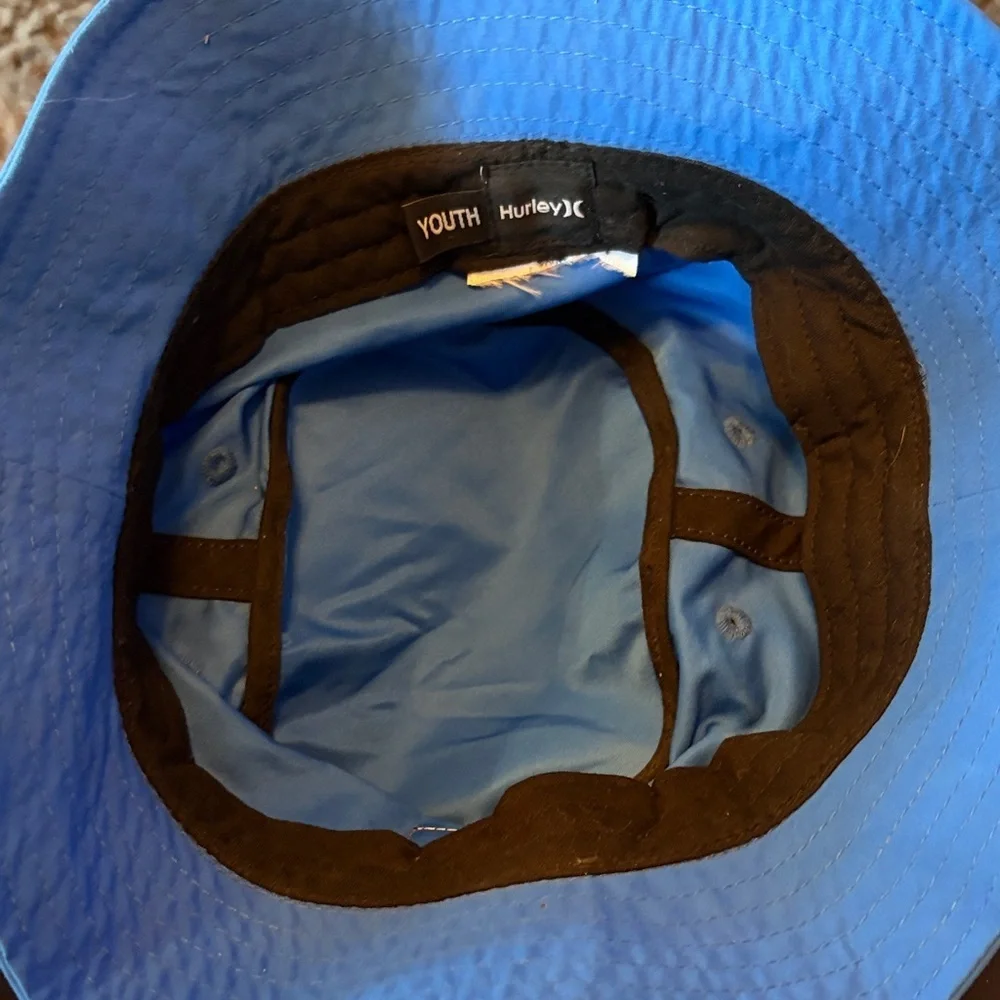 Hurley Vibrant Youth Blue Bucket Hat | EUC | Sz Youth/Kids